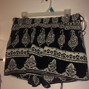 Black/White Decorative Shorts